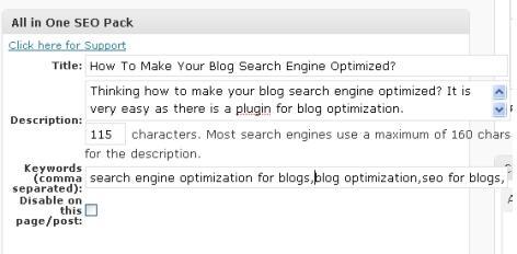 Using All in One SEO for Blog Optimization
