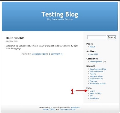 Testing Blog